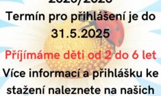 Zápis do Dětské skupiny Beruška 2025/2026